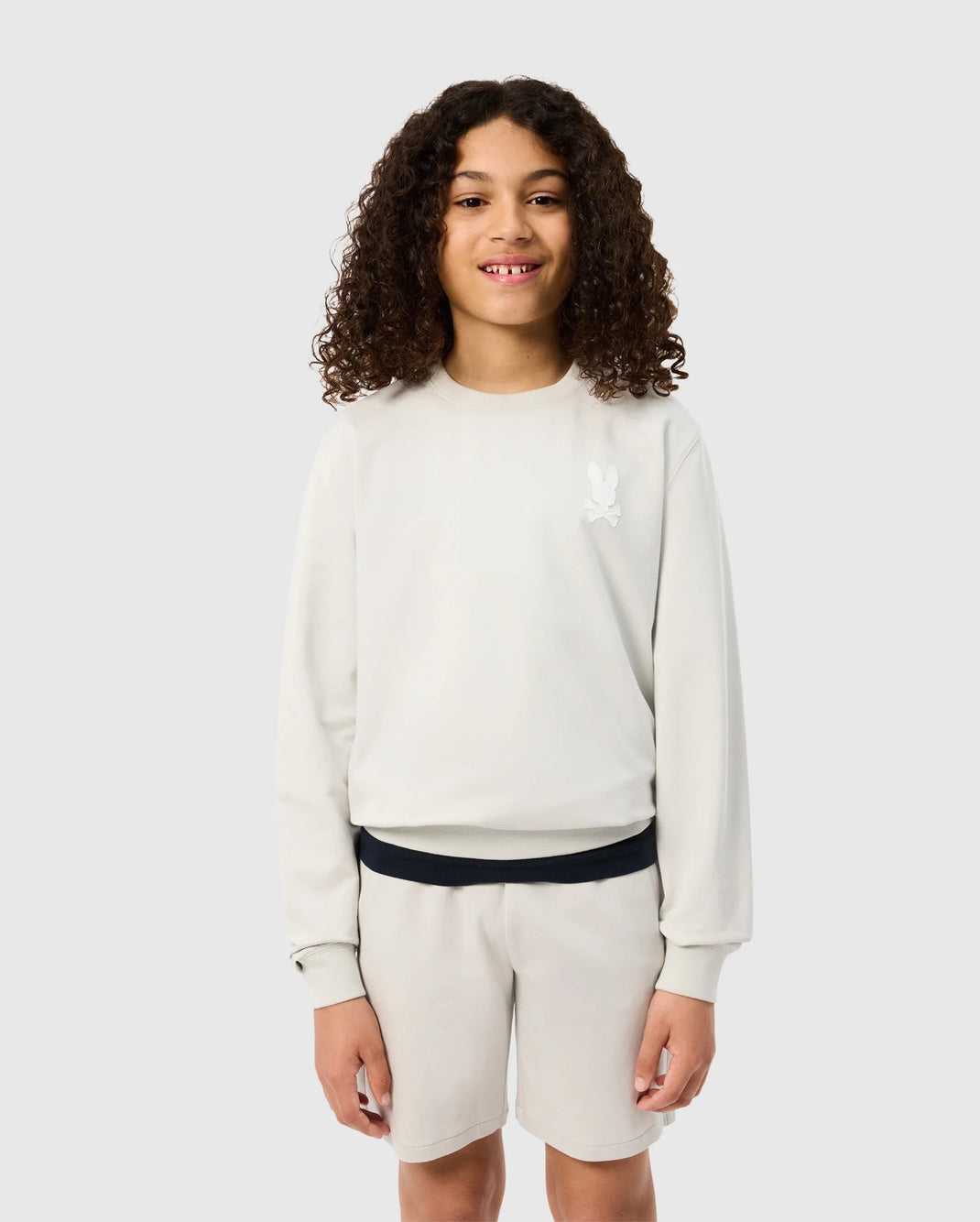 Polos Psycho Bunny Houston French Terry Crewneck Pearl Enfant | VZO-14999170